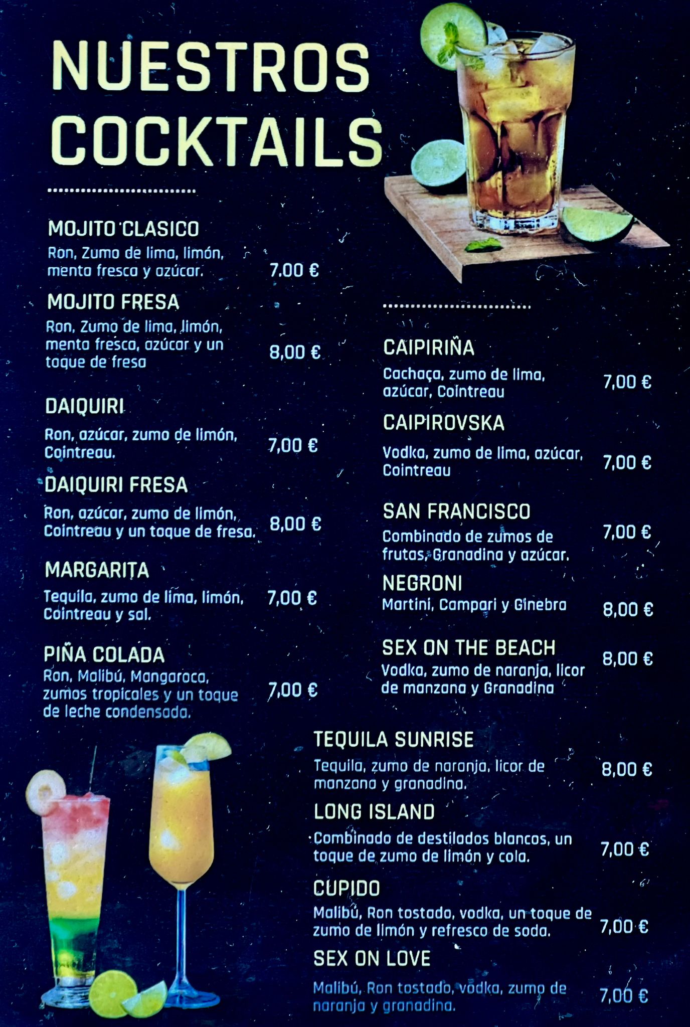 Pub Shiva cocktails